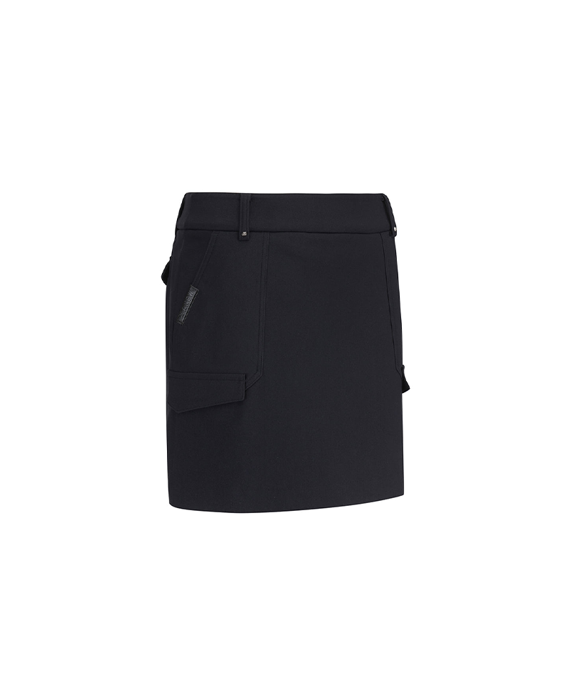 Women's WI Brushed Fleece H Line Skirt - Black