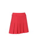 Women's WI Brushed Fleece Pleated Skirt - Red