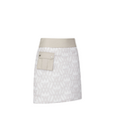 Women's WI Logo Pattern Padded Skirt - Beige