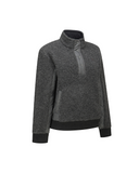 Women's WI High Neck Long T-Shirt - Melange Grey