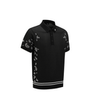 Men's Paisley Short Sleeve Sweater - Black