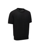 Men's Solid Short Sleeve Sweater - Black
