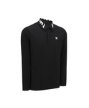 Men's Collar Point Long T-Shirt - Black