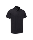 Men's Solid Half Zip T-Shirt - Black