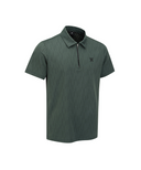 Men's Solid Half Zip T-Shirt - Dark Green