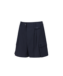Women's Wide Out Pocket Half Pants - Navy