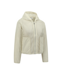Women's Hooded Athleisure Jacket - Ivory