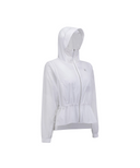 Women's Mid Length Hooded Jacket - White