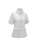 Women's Mid Length Hight Neck Jacket - Light Grey