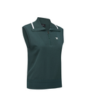 Women's Sailor Collar Knit Vest - Dark Green