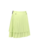 Women's  Pleated Wrap Skirt - Lime