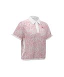 Women's Paisley Mesh T-Shirt - Hot Pink