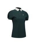 Women's Back Zip T - Shirt - Dark Green