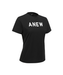 Women's Solid Round Short Sleeve T-Shirt - Black