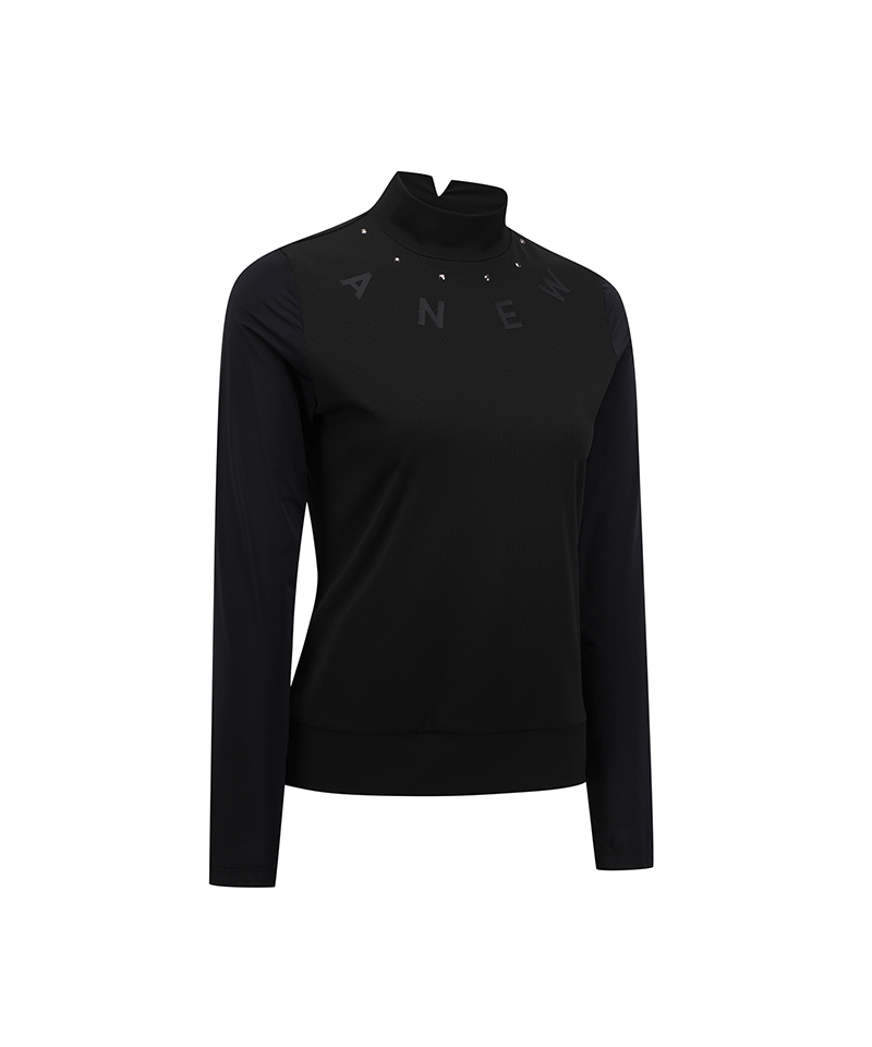Women's Mock Neck Cooling Sleeve T-Shirt - Black – Anew Golf USA Women's Mock Neck Cooling Sleeve T-Shirt - Black – Anew Golf USA