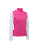 Women's Mock Neck Cooling Sleeve T-Shirt - Hot Pink