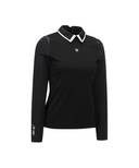 [Signature] Women's Mesh Hybrid Long T-Shirt - Black