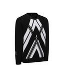 Men's Line Point Round Sweater - Black