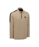 Men's Half Zip T - Shirt - Beige