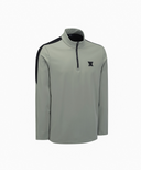 Men's Half Zip T-Shirt - Light Khaki