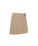 Women's Over Pleated Half Pants - Beige