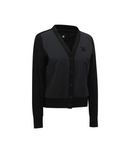 Women's Line Block Button Jacket - Black