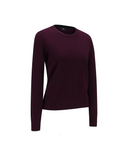 Women's SP Cashmere Round Sweater - Wine