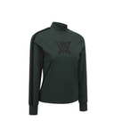 Women's Line Point Mock Neck T-Shirt - Dark Green