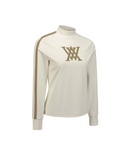 Women's Line Point Mock Neck T-Shirt - Ivory