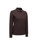 Women's Sold Back Zip Long T-Shirt - Brown