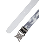 Men's Mosaic Reversible Belt - Off White