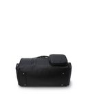 Unisex Fabric Mix Boston Bag - Black