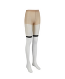 Women's Color Block Stocking - White