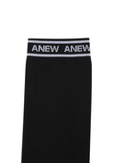 Women's Aqua Mesh Knee Socks - Black