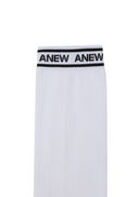 Women's Aqua Mesh Knee Socks - White