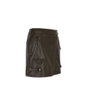 Women's Faux Leather A - Line SQ - Brown