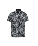 ANEW GOLF Men's SM Tropical Pattern Short T-Shirt - Black
