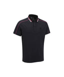 ANEW GOLF Men's SM Knit Collar Short T-Shirt - Black