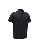 [Signature] Men's Crack Fabric Short T-Shirt - Black