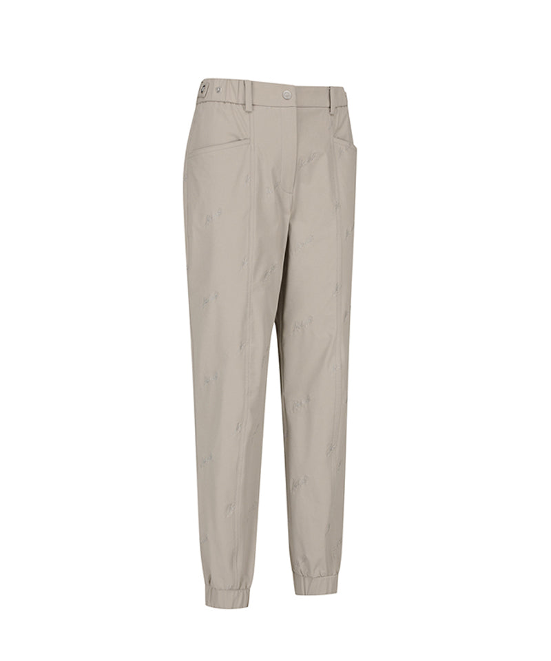 Women's Logo Embroidery Point Jogger L/PT - Light Beige