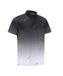 [Signature] Men's Logo Pattern Neck T-Shirt - Black