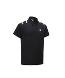 Men Ice Dots Logo Pattern Short T-Shirt - Black