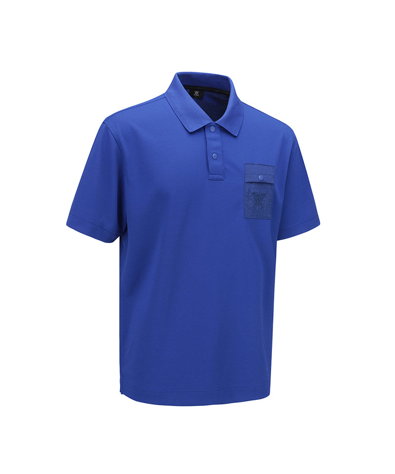 Men's Pocket Detail Short T-Shirt - Royal Blue