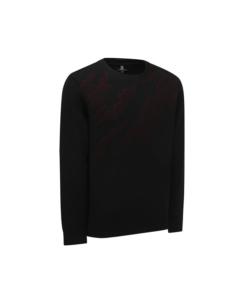 Anew Golf Men's SP Camo Pattern Sweater - Black