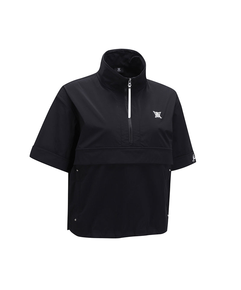 ■ANEW GOLF■ W SHORT SLEEVE ANORAKCO Women's Short Sleeve Anorak - Black – Anew Golf USA