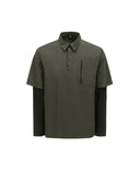 [Legacy Sale] Men's Cold Fabric Sleeve Layered Long T-Shirt - 2 Colors