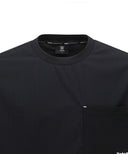 Men Ribbed Crew Neck Short  T-Shirt - Black