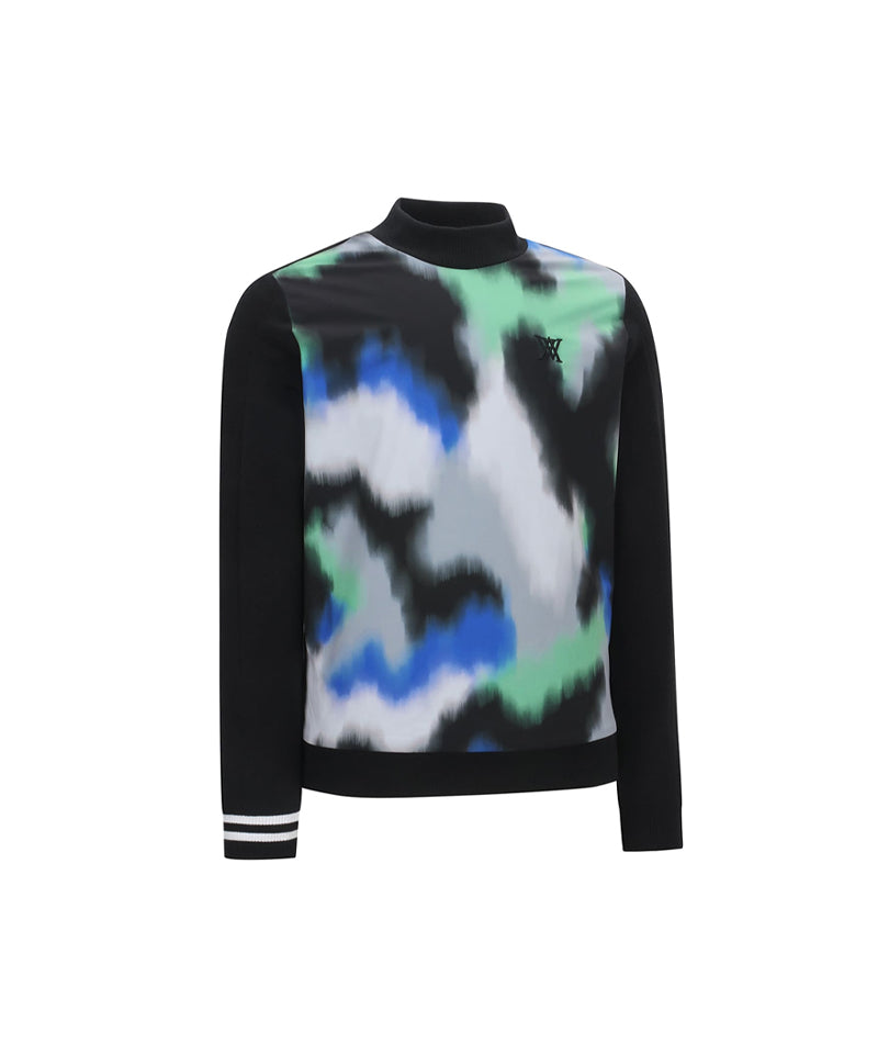 ANEW Golf Men's Camo Pattern Woven Sweater - Royal Blue
