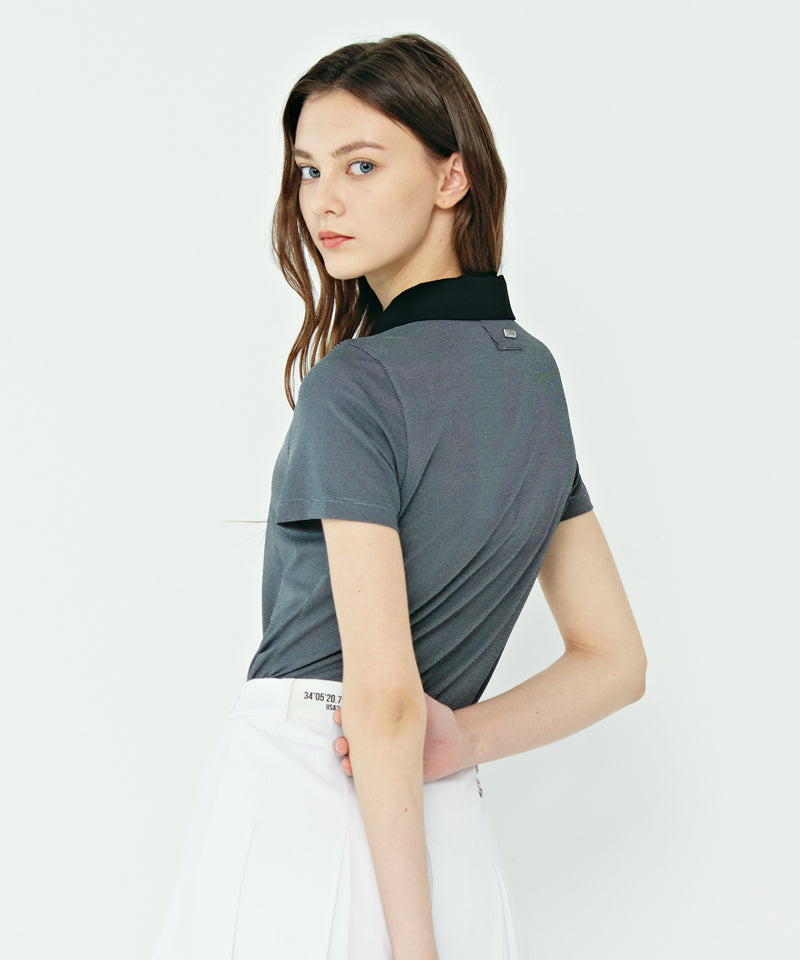 Women's Ice Dots Short T-Shirt - Black