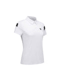 Women's Ice Dots Incision Point Short T-Shirt - White